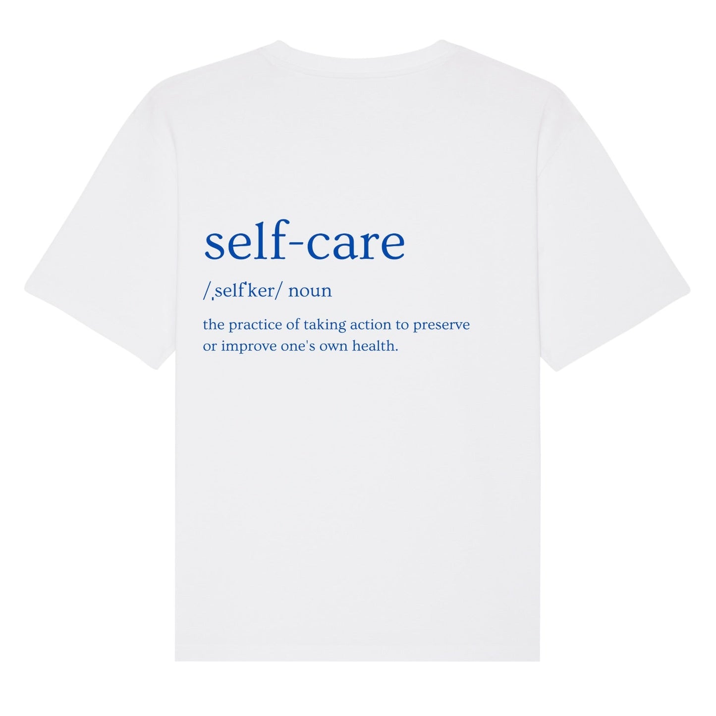 T-SHIRT SELF-CARE WHITE BLUE