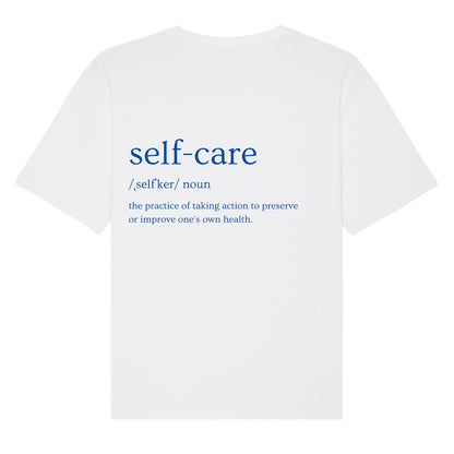 T-SHIRT SELF-CARE WHITE BLUE