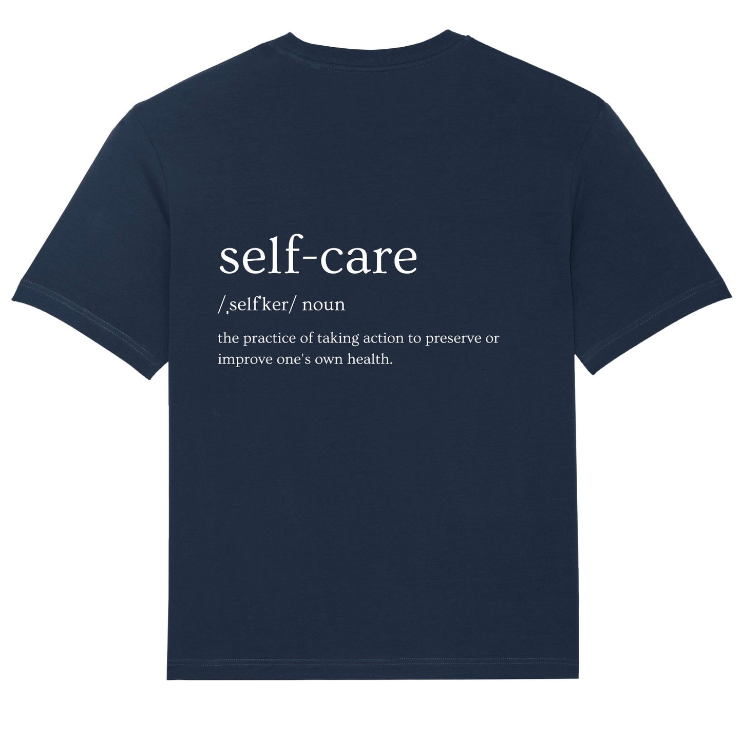 T-SHIRT SELF-CARE WHITE BLUE