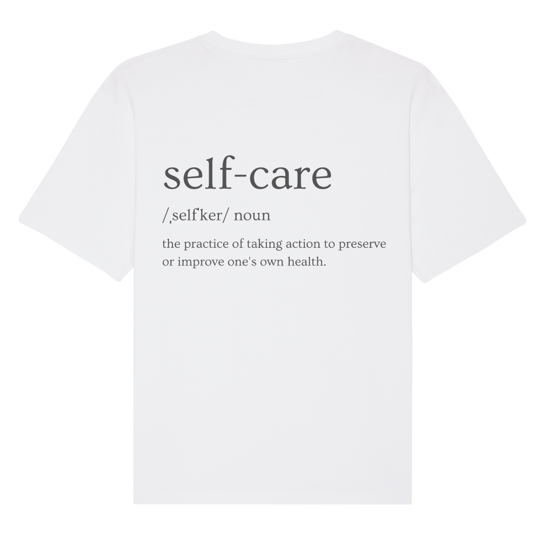 T-SHIRT SELF-CARE WHITE BLUE