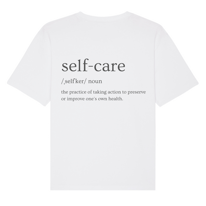 T-SHIRT SELF-CARE WHITE BLUE